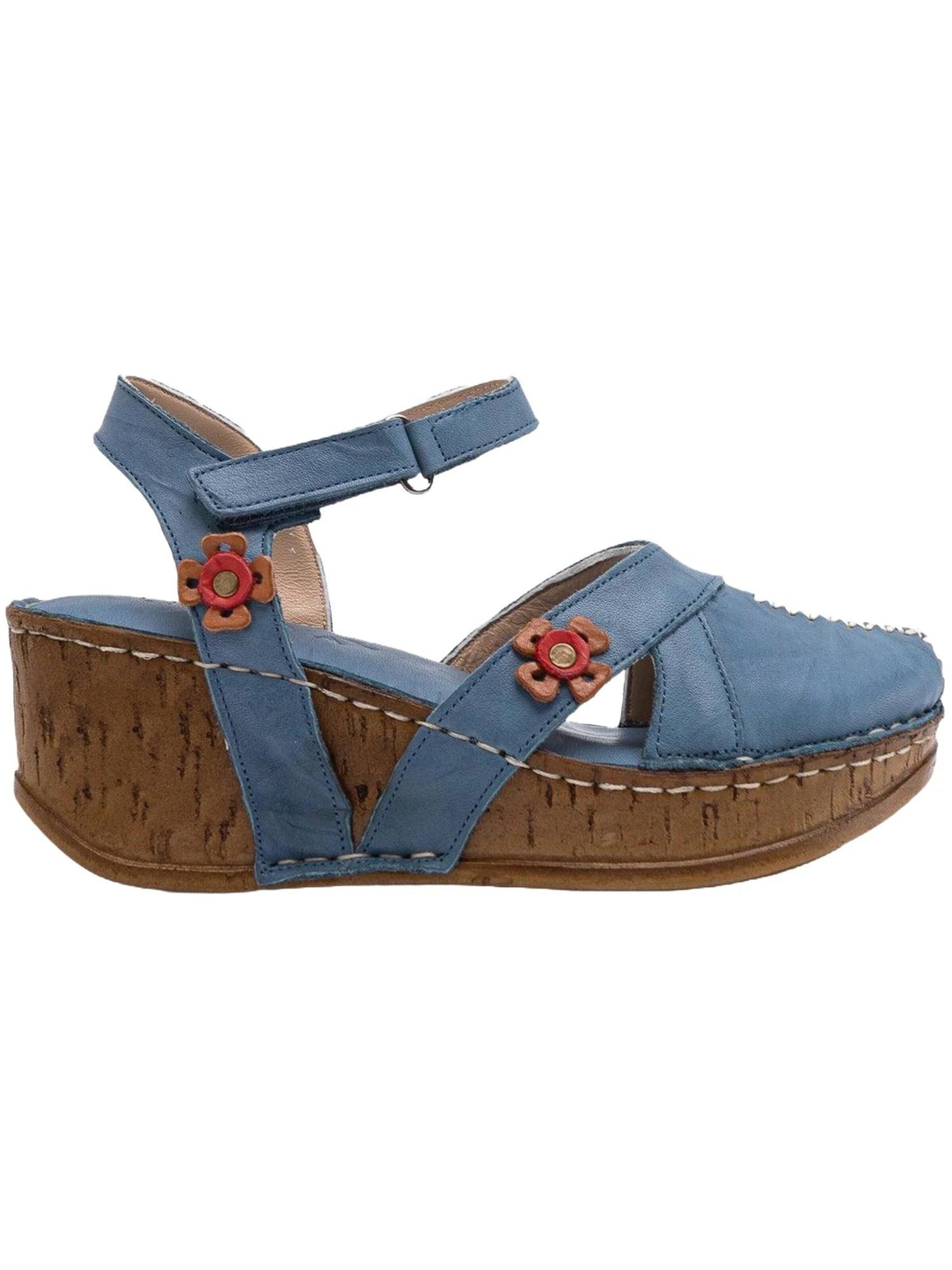 Limoya Sandals in Blue: front