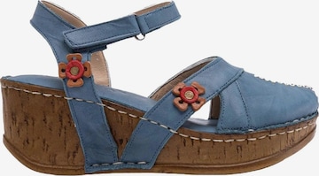 Limoya Sandals in Blue: front