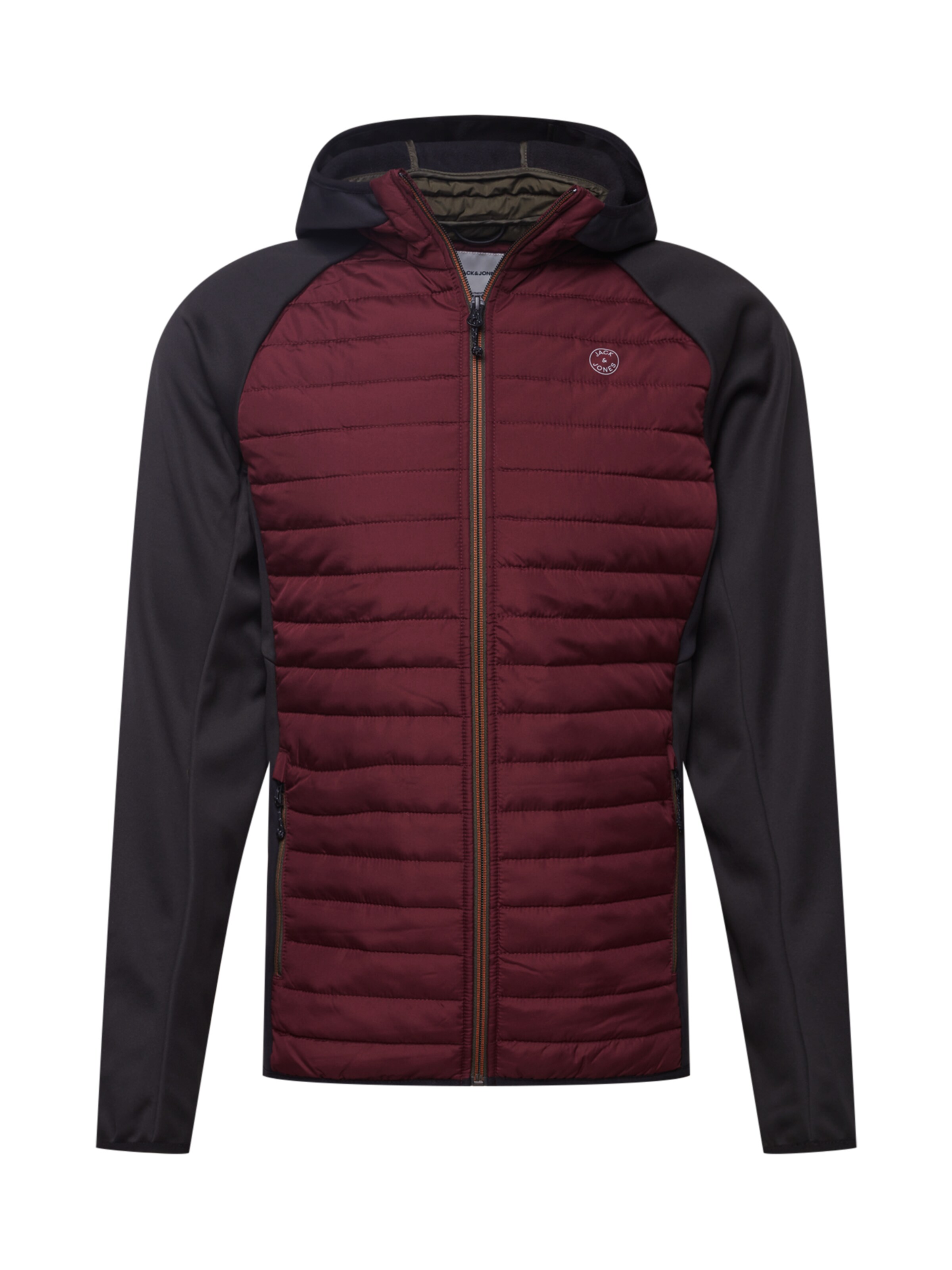 JACK & JONES Prehodna jakna | rdeča barva: sprednja stran