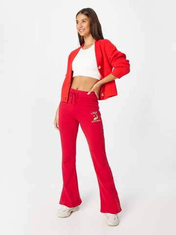 Flared Pantaloni di HOLLISTER in rosso