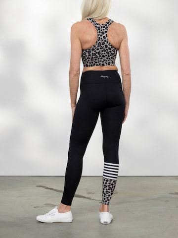 Hey Honey Skinny Workout Pants 'Surf Style' in Grey