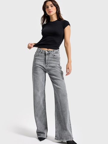IT'S BASIC Wide leg Jeans 'WIDE HIGH RISE JEANS' in Grey