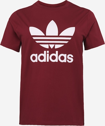 Tricou 'Adicolor Classics Trefoil ' de la ADIDAS ORIGINALS pe roșu: față