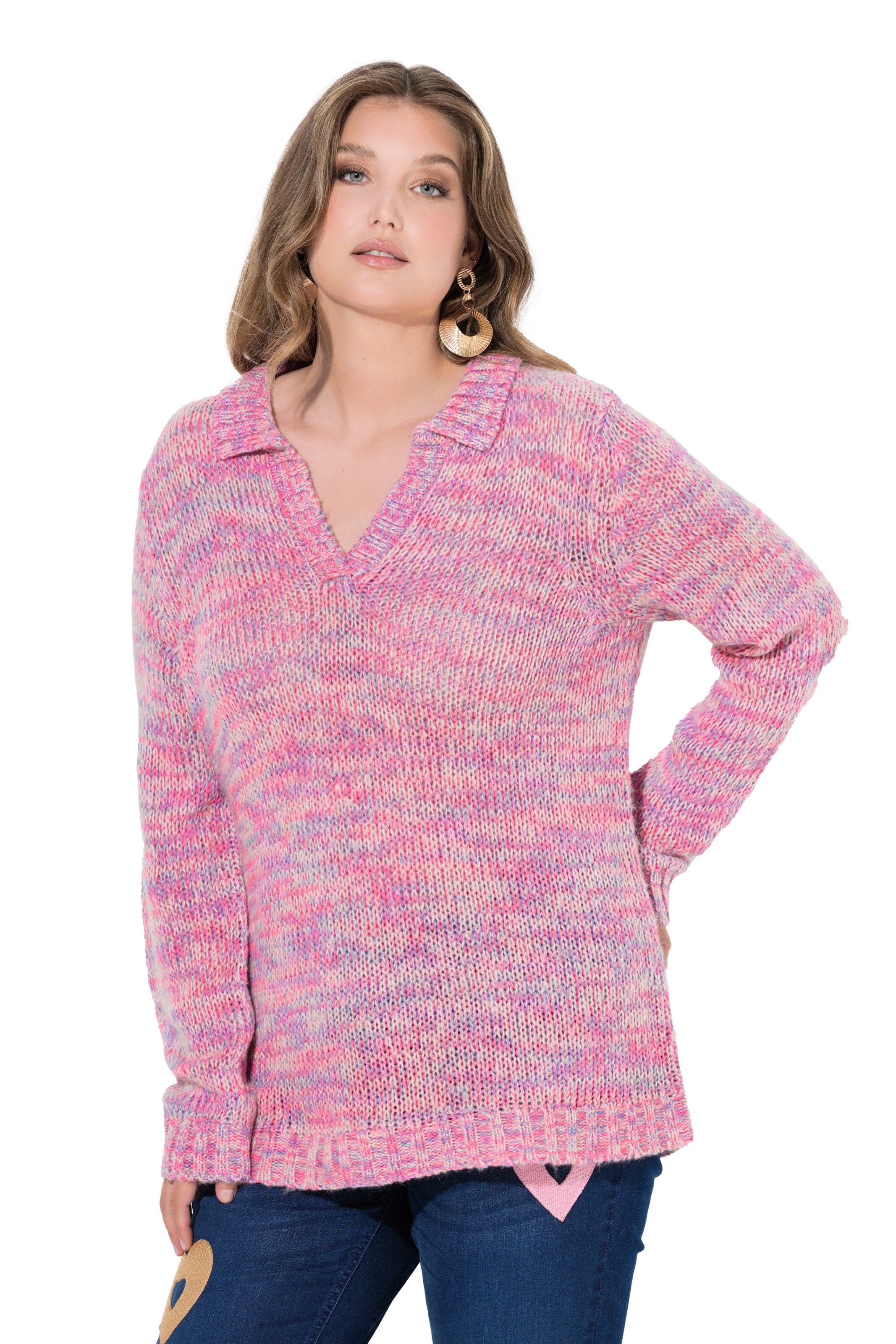 MIAMODA Sweater in Pink: front