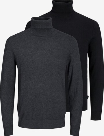 JACK & JONES Sweater 'Emil Knit' in Black: front
