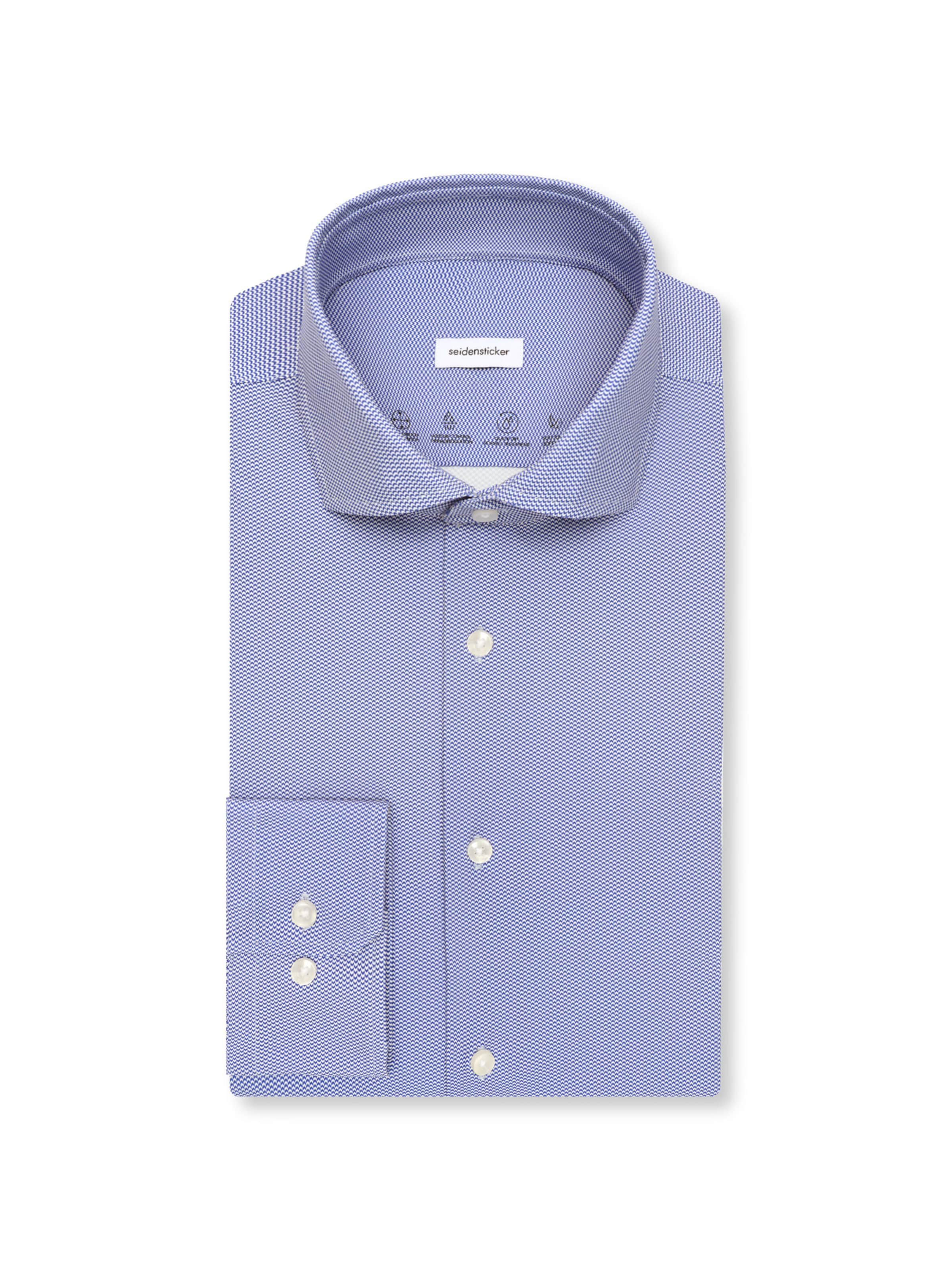 Coupe slim Chemise business 'Schwarze Rose' SEIDENSTICKER en bleu