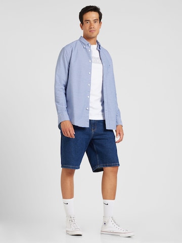 TOMMY HILFIGER Regular Fit Hemd 'Heritage' in Blau