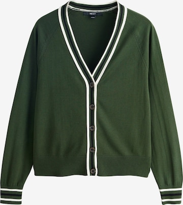 Next Плетена жилетка в зелено: отпред