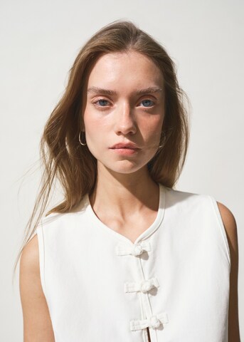 MANGO TEEN Vest 'Aiko' in White