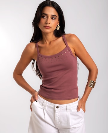 THE-ARE Top in Pink: front