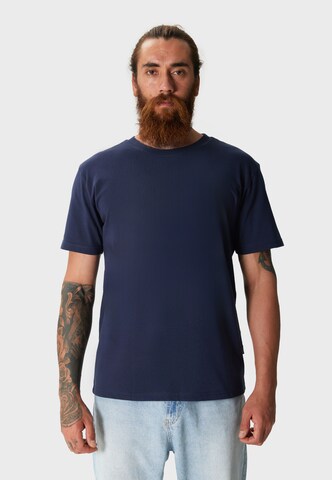 Oldskull Shirt 'Plain Basic' in Blauw: voorkant
