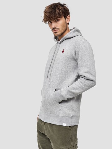 Mikon Sweatshirt 'Herz' in Grau