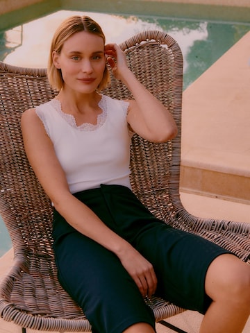 Oxmo - Top ' OXNSuna Lace ' em branco