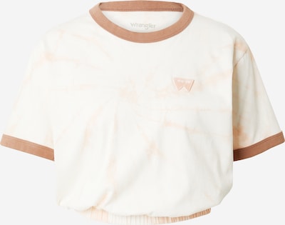 WRANGLER T-Shirt 'RINGER' in hellbraun / pfirsich / pastellorange, Produktansicht