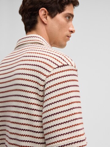 STRELLSON Comfort fit Button Up Shirt 'Colin' in Beige