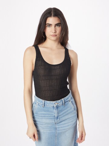 WEEKDAY Knitted Top 'Claire' in Black: front