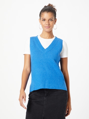 VILA Knitted Vest 'Ril' in Blue: front