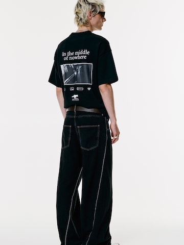Pull&Bear Koszulka w kolorze czarny