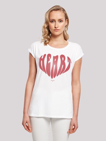 T-shirt 'Valentinstag Herz ' F4NT4STIC en blanc : devant
