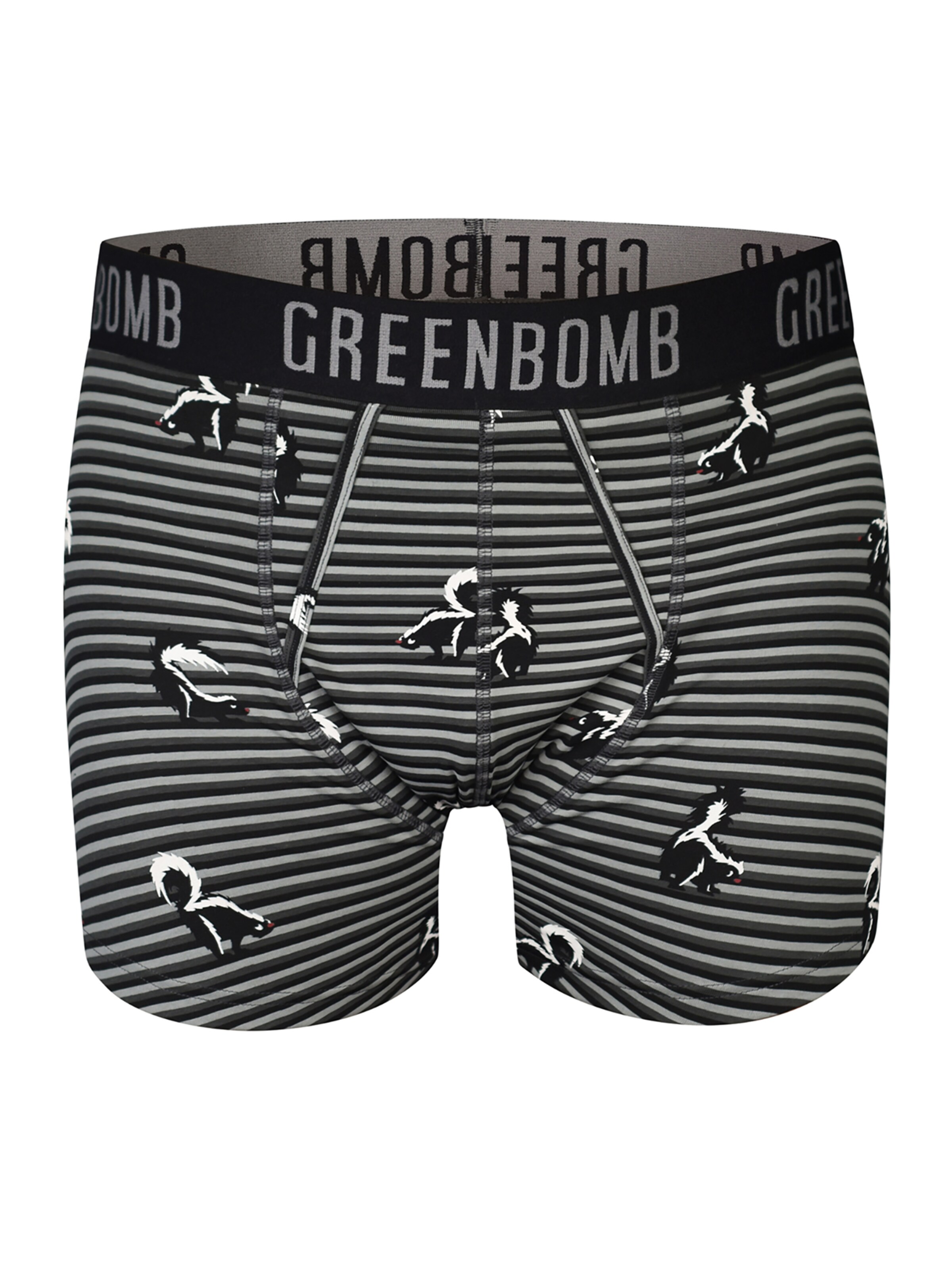 Boxer 'Animal Skunk' di GREENBOMB in nero: frontale