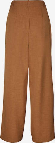 VERO MODA Wide leg Trousers 'MATHILDE' in Brown