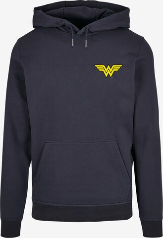 Merchcode Sweatshirt 'Wonder Women - Courage' in Blauw: voorkant