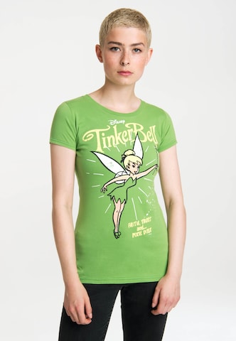 LOGOSHIRT T-Shirt 'Tinkerbell Pixie Dust' in Grün: predná strana