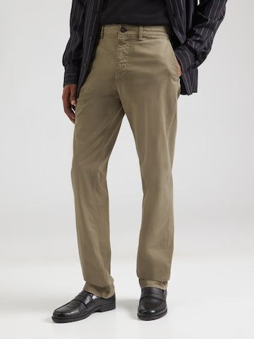 Regular Pantalon chino BOSS en vert : devant