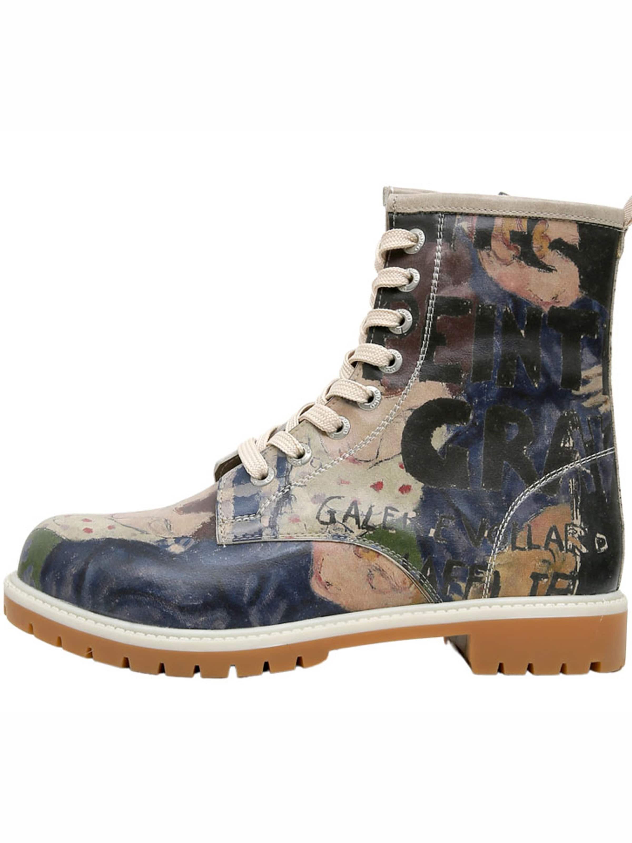 DOGO Schnürstiefel 'Les Peintres'‌‌‌‌‌‌‌‌‌ in Beige: Vorderseite