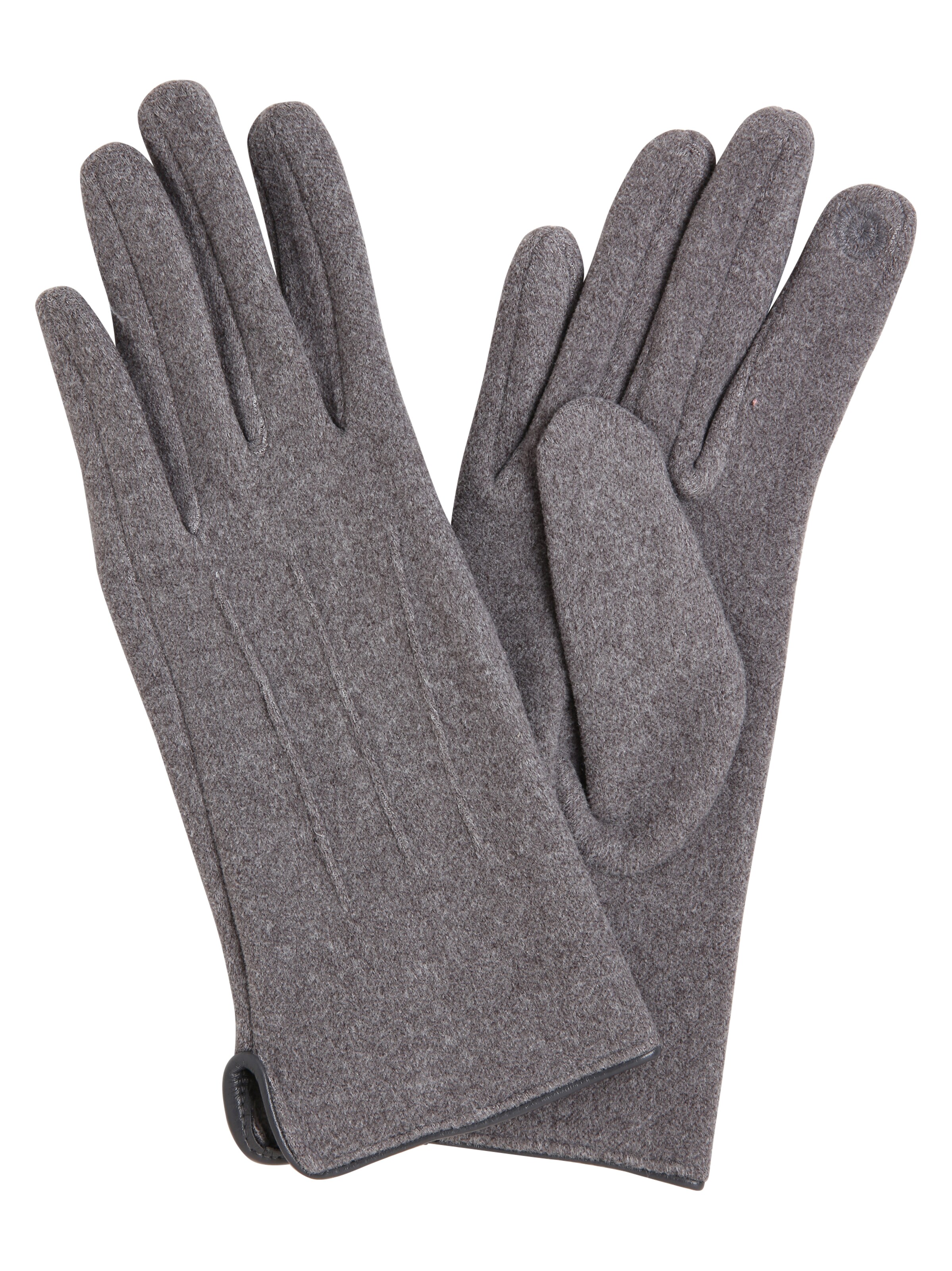eem Full finger gloves in Grey: front