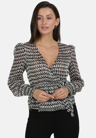 usha BLACK LABEL Blouse in Zwart: voorkant