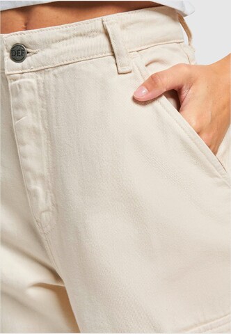 Wide Leg Pantalon cargo DEF en beige