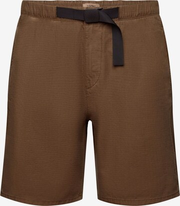 ESPRIT Loose fit Pants in Brown: front