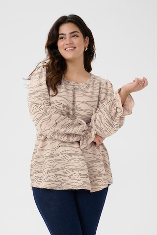 KAFFE CURVE Bluse 'Nika' in Beige: Vorderseite