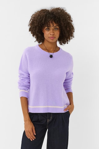 Pull-over CULTURE en violet : devant