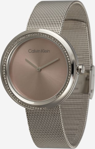 Calvin Klein Analogt ur i sølv: forside