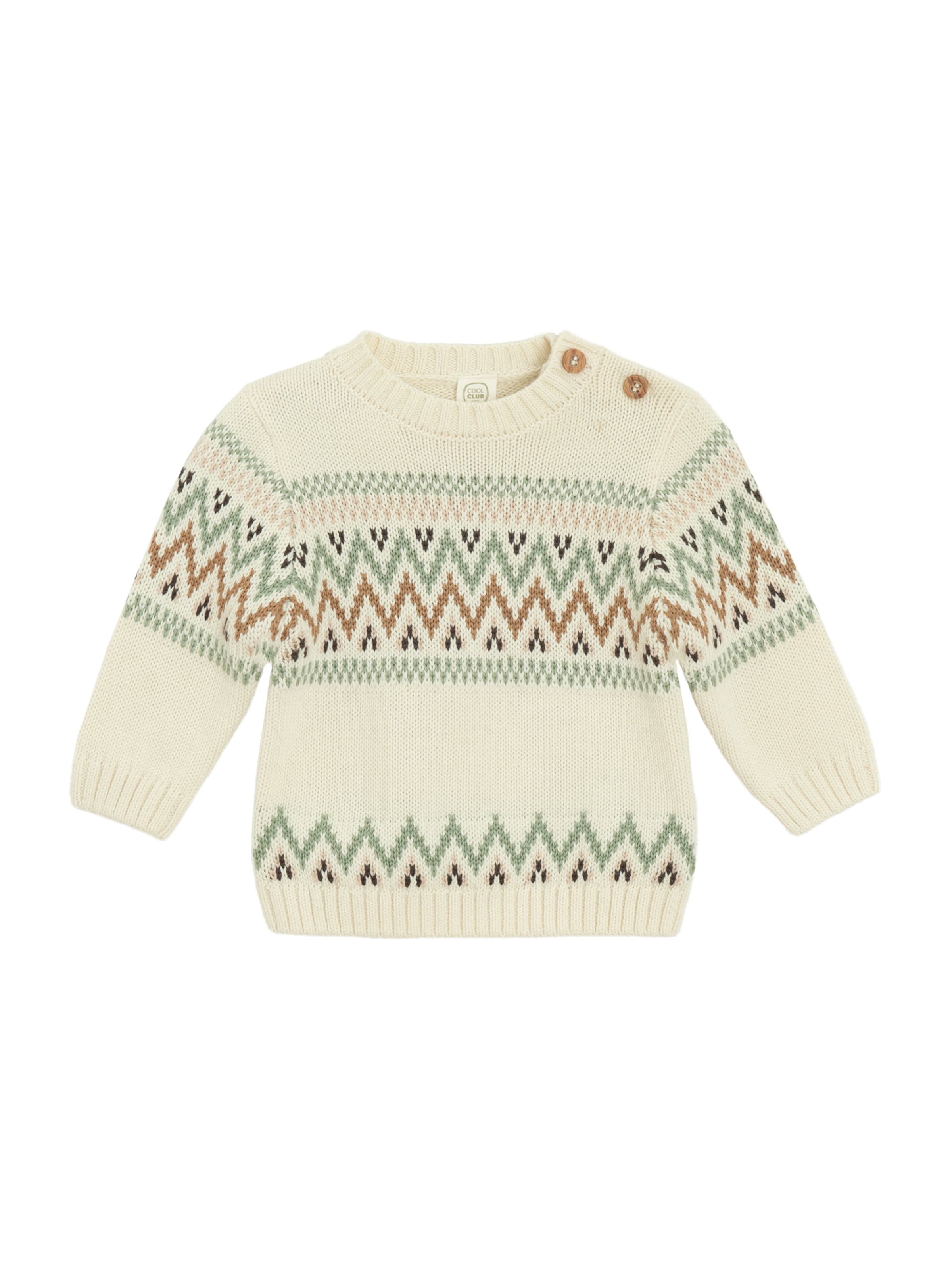 Cool Club - Casaco em moletão em branco: frente