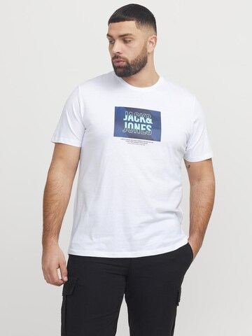 Jack & Jones Plus Póló 'JJHudson' - kék: elől
