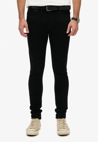 Skinny Jean Superdry en noir : devant