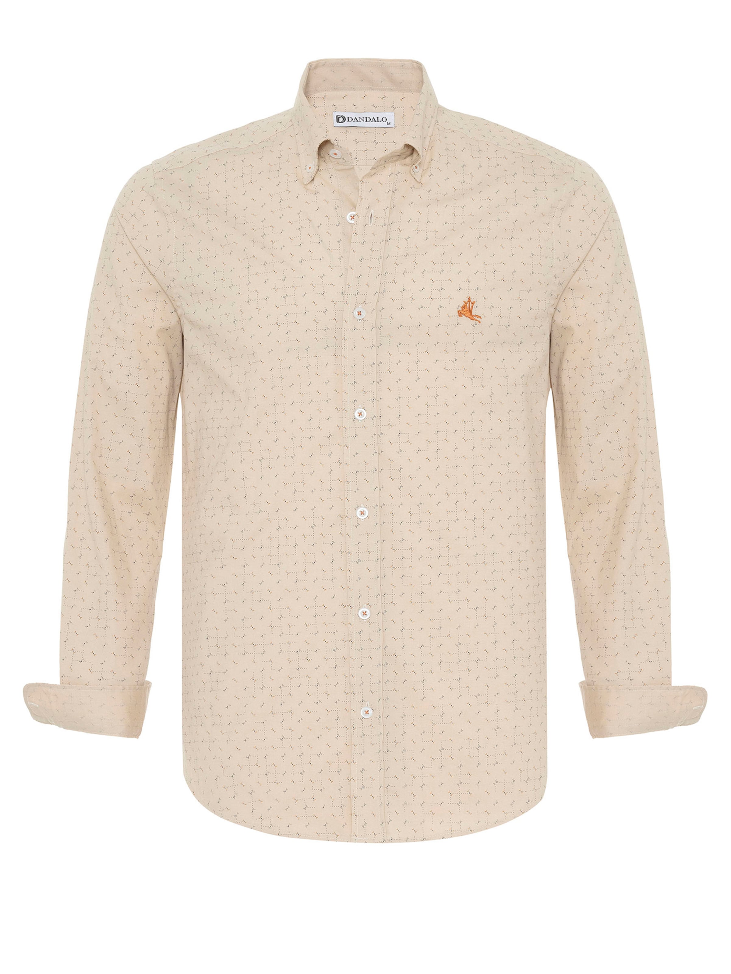 Coupe regular Chemise 'Sullivan' Dandalo en beige : devant