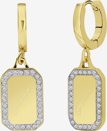 GUESS Earrings 'Crystal Tag' in Gold: front