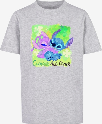 ABSOLUTE CULT Shirt 'Lilo and Stitch - St Patrick's Day Clover' in Grey: front