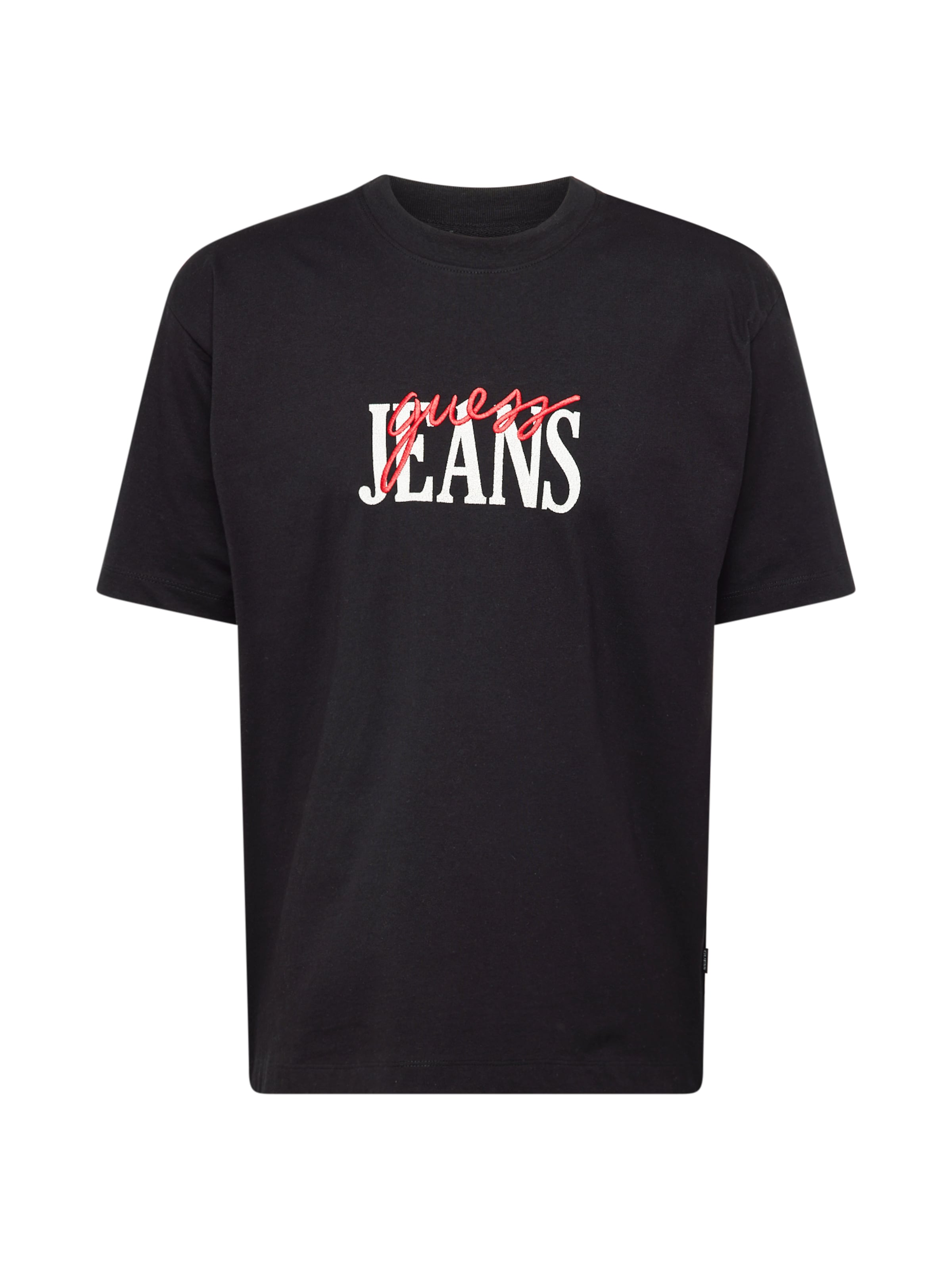 GUESS JEANS Majica | črna barva: sprednja stran