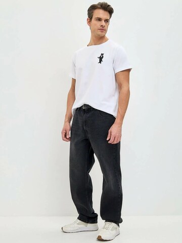 Maglietta 'Mini Dandy Cat' di Cat e Lolette in bianco