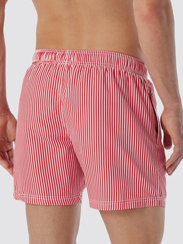 SCHIESSER Board Shorts ' Aqua Saltwater ' in Red