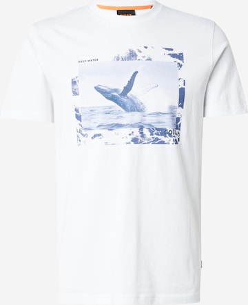 T-Shirt 'Dunetrace' BOSS en blanc : devant