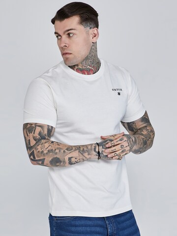 SikSilk Shirt in White: front