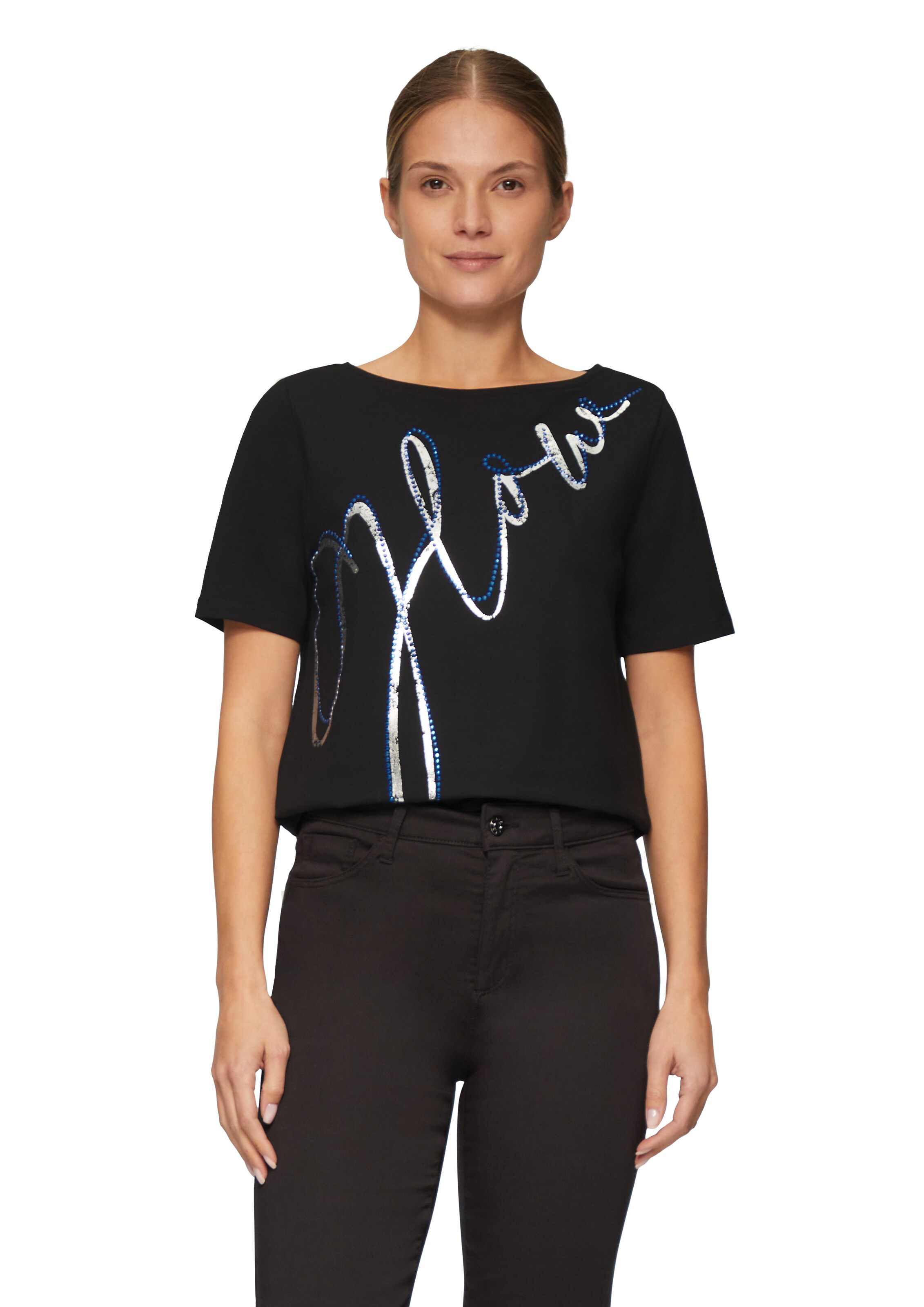 T-shirt s.Oliver BLACK LABEL en noir : devant