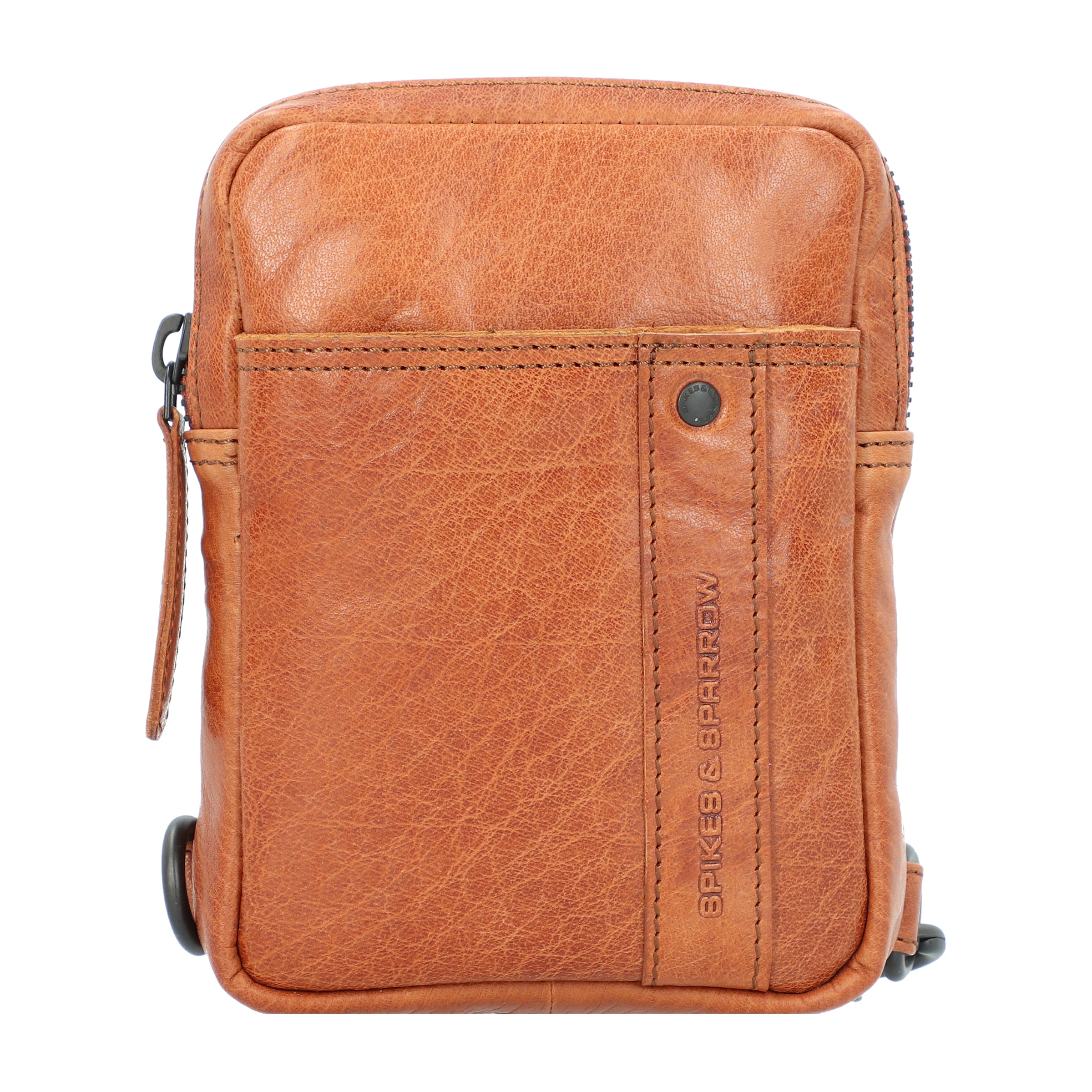 Spikes & Sparrow Umhängetasche 'Bronco' in Braun: Vorderseite