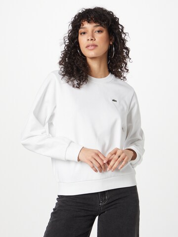 Sweat-shirt LACOSTE en blanc : devant